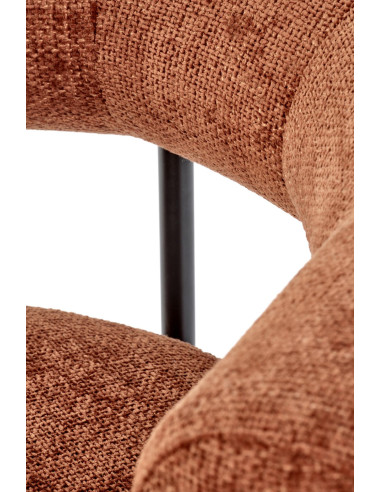 HAZARD Fotel Wypoczynkowy Cynamonowy, Nogi Czarne - Designerska Forma