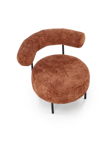 HAZARD Fotel Wypoczynkowy Cynamonowy, Nogi Czarne - Designerska Forma