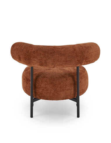 HAZARD Fotel Wypoczynkowy Cynamonowy, Nogi Czarne - Designerska Forma