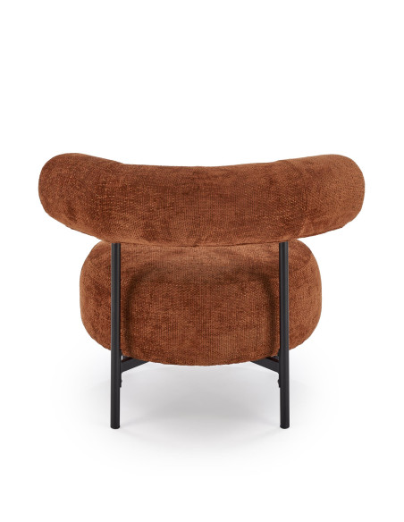 HAZARD Fotel Wypoczynkowy Cynamonowy, Nogi Czarne - Designerska Forma