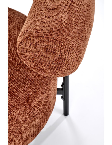 HAZARD Fotel Wypoczynkowy Cynamonowy, Nogi Czarne - Designerska Forma