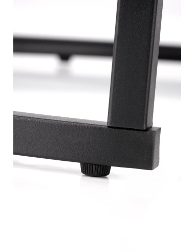 JAVA Zestaw 2 Ław Okrągłych Fi79 cm, Fi59 cm | Kolor Czarny Marmur/Czarny