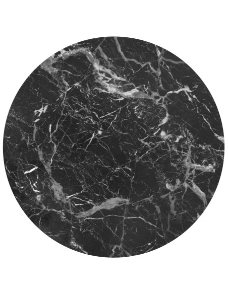 JAVA Zestaw 2 Ław Okrągłych Fi79 cm, Fi59 cm | Kolor Czarny Marmur/Czarny