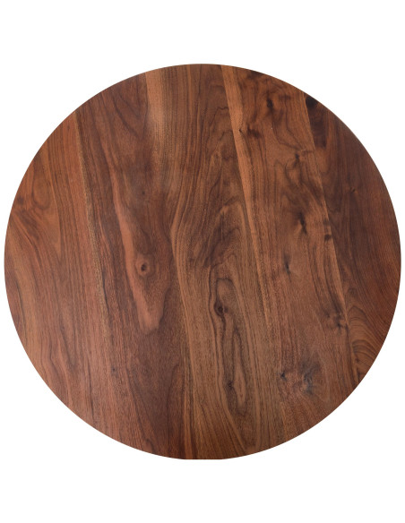 JAVA Zestaw 2 Ław Okrągłych Fi79/47 cm, Fi59/37 cm | Kolor Orzechowy/Czarny