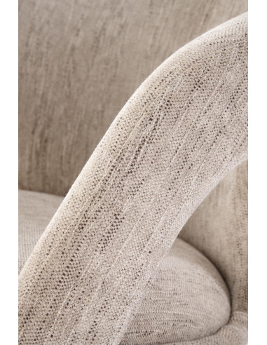 K550 Krzesło Beżowe Kubełkowe Obracane 180°, Tkanina, Nogi Stalowe Czarne