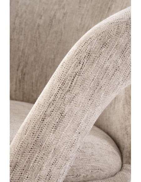 K550 Krzesło Beżowe Kubełkowe Obracane 180°, Tkanina, Nogi Stalowe Czarne