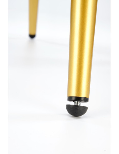 K551 Krzesło Glamour Ciemno Zielone Velvet | Stal Chromowana Złote Detale