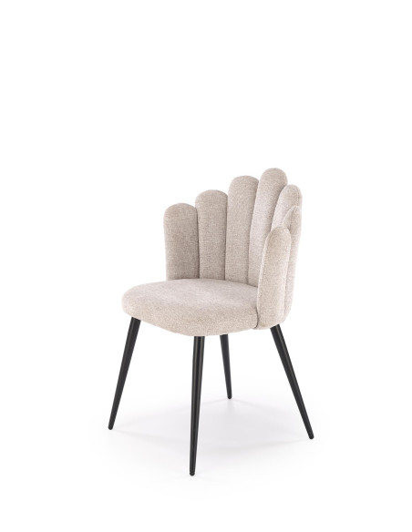 K552 Krzesło Beżowe | Tkanina DIOSA, Kubełkowe Oparcie, Regulowane Stopki