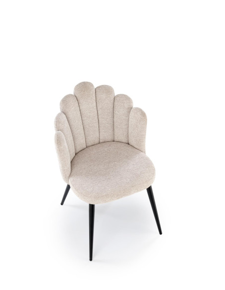 K552 Krzesło Beżowe | Tkanina DIOSA, Kubełkowe Oparcie, Regulowane Stopki