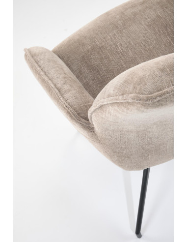 K553 Krzesło Beżowe Obracane 360°, Nogi Czarne | Ergonomiczny Komfort