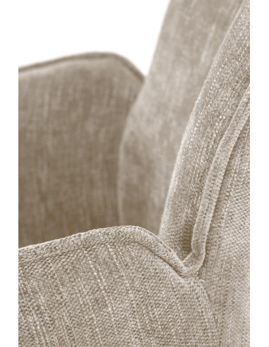 K553 Krzesło Beżowe Obracane 360°, Nogi Czarne | Ergonomiczny Komfort