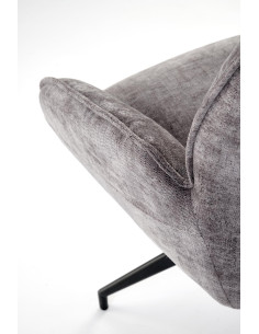 K553 Krzesło Popielate Obracane 360°, Nogi Czarne | Ergonomiczny Komfort 2