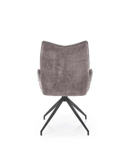 K553 Krzesło Popielate Obracane 360°, Nogi Czarne | Ergonomiczny Komfort