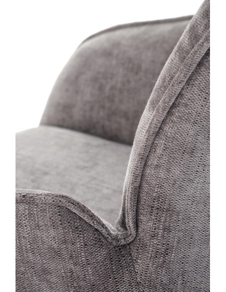 K553 Krzesło Popielate Obracane 360°, Nogi Czarne | Ergonomiczny Komfort