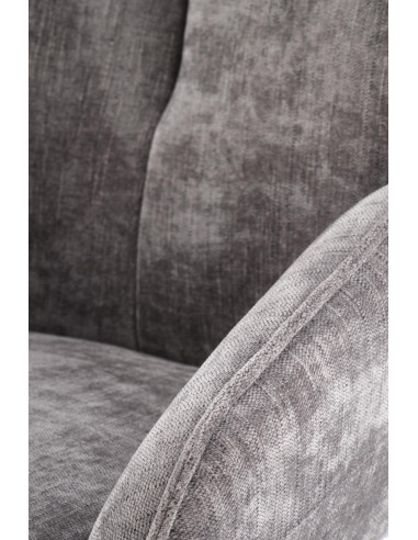 K553 Krzesło Popielate Obracane 360°, Nogi Czarne | Ergonomiczny Komfort