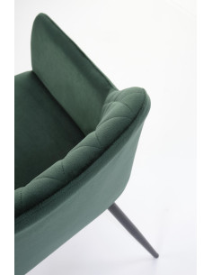 K558 Krzesło C.Zielone Pikowane Velvet w Romby, Nogi Czarne | Szykowne 2