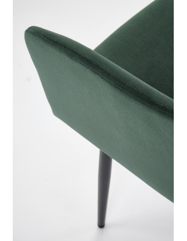 K558 Krzesło C.Zielone Pikowane Velvet w Romby, Nogi Czarne | Szykowne