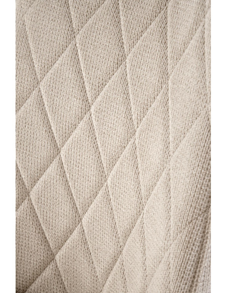 K561 Krzesło Beżowe w Romby, Tkanina VARDO, Nogi Czarne | Elegancki Styl