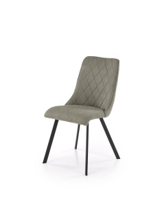 K561 Krzesło Oliwkowe w Romby, Tkanina VARDO, Nogi Czarne | Elegancki Styl