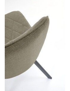 K561 Krzesło Oliwkowe w Romby, Tkanina VARDO, Nogi Czarne | Elegancki Styl 2