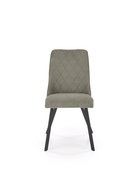 K561 Krzesło Oliwkowe w Romby, Tkanina VARDO, Nogi Czarne | Elegancki Styl