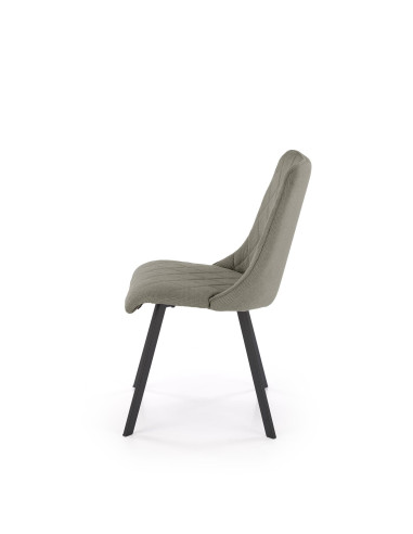 K561 Krzesło Oliwkowe w Romby, Tkanina VARDO, Nogi Czarne | Elegancki Styl