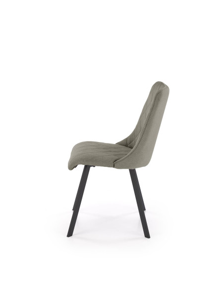 K561 Krzesło Oliwkowe w Romby, Tkanina VARDO, Nogi Czarne | Elegancki Styl