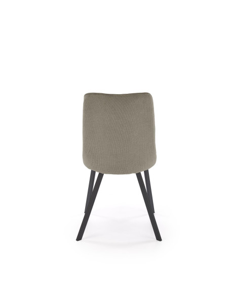 K561 Krzesło Oliwkowe w Romby, Tkanina VARDO, Nogi Czarne | Elegancki Styl