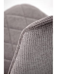 K561 Krzesło Popielate w Romby, Tkanina VARDO Nogi Czarne | Elegancki Styl 2