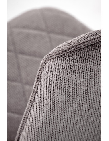 K561 Krzesło Popielate w Romby, Tkanina VARDO Nogi Czarne | Elegancki Styl