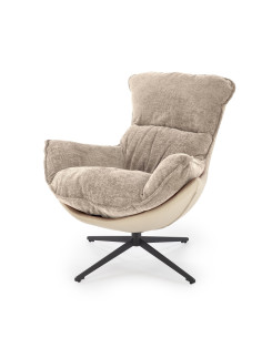 LOBSTER Fotel Wypoczynkowy Obrotowy Beżowy | Tapicerka HAGA | Wygoda Marzeń