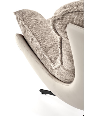 LOBSTER Fotel Wypoczynkowy Obrotowy Beżowy | Tapicerka HAGA | Wygoda Marzeń
