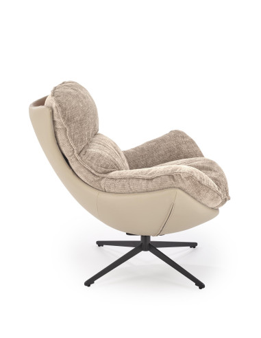 LOBSTER Fotel Wypoczynkowy Obrotowy Beżowy | Tapicerka HAGA | Wygoda Marzeń