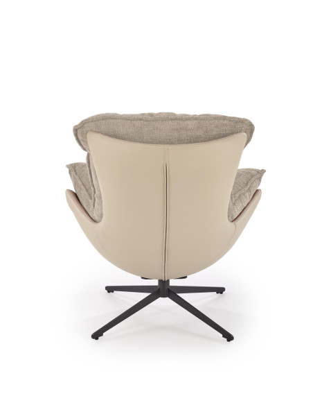 LOBSTER Fotel Wypoczynkowy Obrotowy Beżowy | Tapicerka HAGA | Wygoda Marzeń