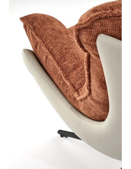 LOBSTER Fotel Wypoczynkowy Obrotowy Cynamonowy | Komfort Absolutny