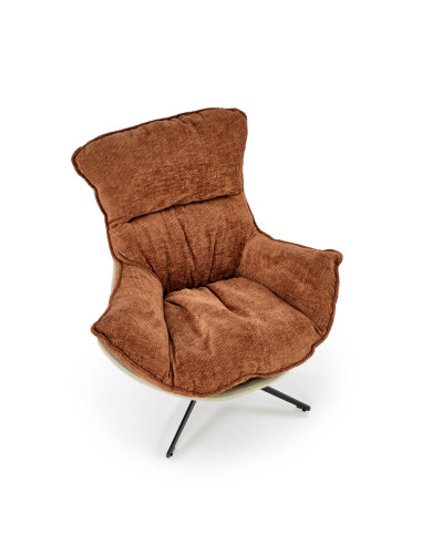 LOBSTER Fotel Wypoczynkowy Obrotowy Cynamonowy | Komfort Absolutny