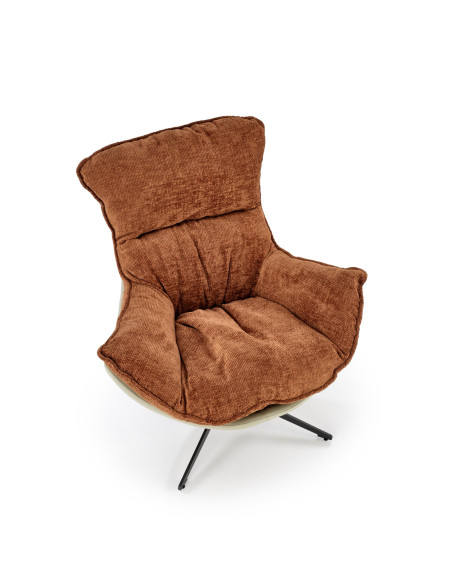 LOBSTER Fotel Wypoczynkowy Obrotowy Cynamonowy | Komfort Absolutny