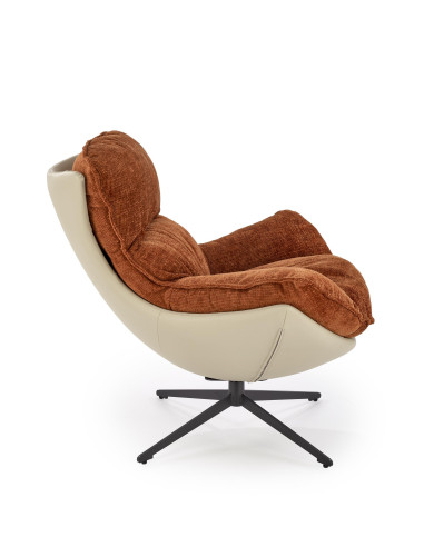 LOBSTER Fotel Wypoczynkowy Obrotowy Cynamonowy | Komfort Absolutny