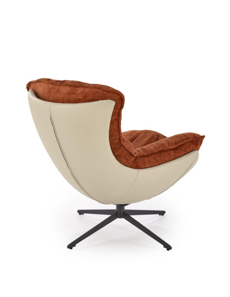 LOBSTER Fotel Wypoczynkowy Obrotowy Cynamonowy | Komfort Absolutny