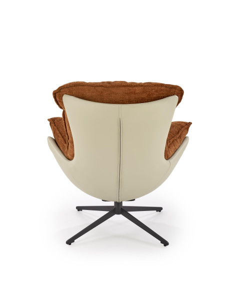 LOBSTER Fotel Wypoczynkowy Obrotowy Cynamonowy | Komfort Absolutny