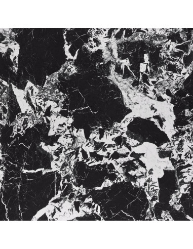 MANUEL Stół Okrągły Fi120/77 cm Spiek Czarny Marmur Podstawa Stalowa Czarna