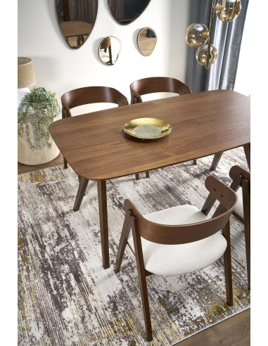 MIGUEL Stół 160/90/75/131 cm Drewniany Orzechowy Design | Rodzinne Centrum