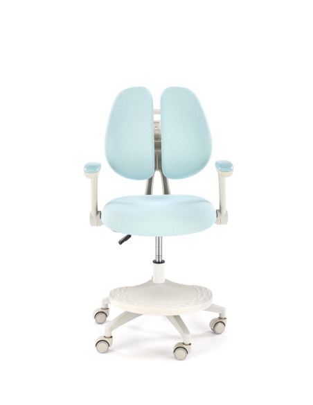 PANCO Fotel Młodzieżowy Jasny Niebieski | Regulowany Podnóżek oraz Oparcie