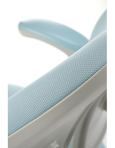 PANCO Fotel Młodzieżowy Jasny Niebieski | Regulowany Podnóżek oraz Oparcie