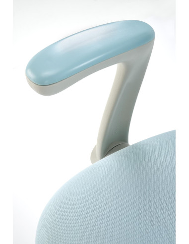 PANCO Fotel Młodzieżowy Jasny Niebieski | Regulowany Podnóżek oraz Oparcie