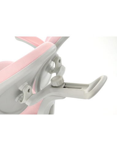 PANCO Fotel Młodzieżowy Różowy | Regulowany Podnóżek oraz Oparcie