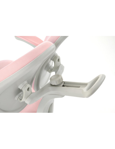 PANCO Fotel Młodzieżowy Różowy | Regulowany Podnóżek oraz Oparcie