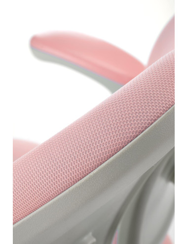 PANCO Fotel Młodzieżowy Różowy | Regulowany Podnóżek oraz Oparcie