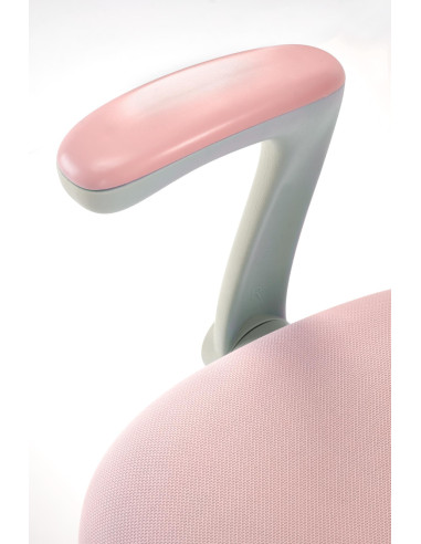 PANCO Fotel Młodzieżowy Różowy | Regulowany Podnóżek oraz Oparcie