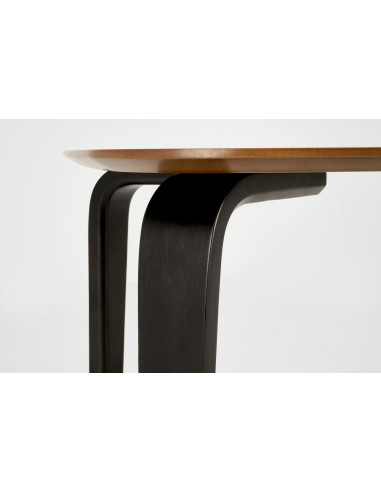 PEDRO Stół 160/90/75 cm Blat Orzechowy Nogi Czarne Drewniane Profilowane